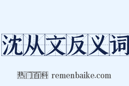 沈从文反义词是什么意思的图片